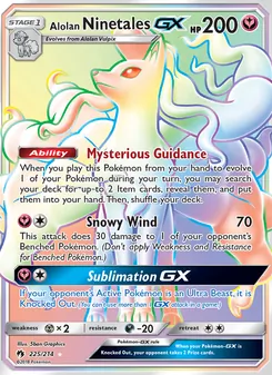 Alolan Ninetales GX — Lost Thunder