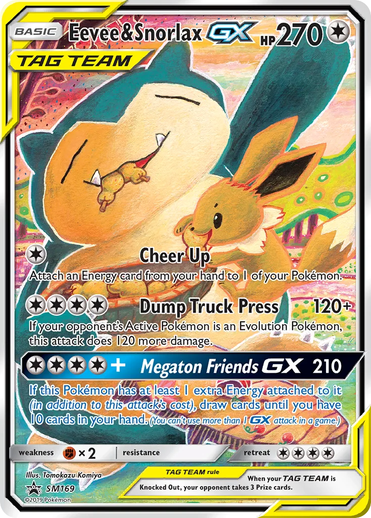 Eevee & Snorlax GX — SM Black Star Promos
