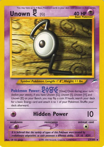 Unown [G] — Neo Destiny