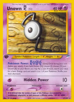 Unown [G] — Neo Destiny