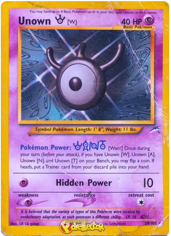 Unown [W] — Neo Destiny