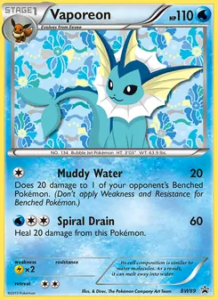 Vaporeon — BW Black Star Promos
