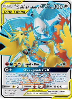Moltres & Zapdos & Articuno GX — Hidden Fates